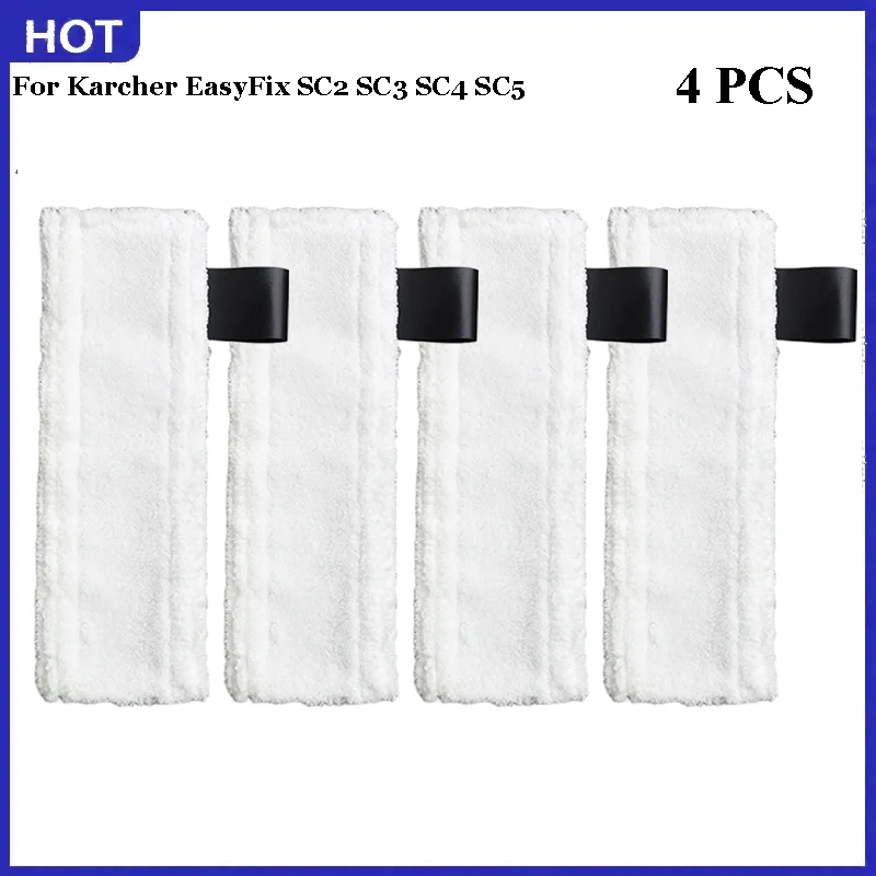 Premium Microfibre Steam Mop Cloth with Glass Scraper and Nylon Brush Accessories