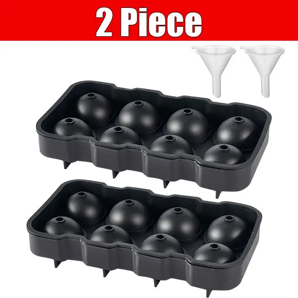 Premium Large Sphere Ice Cube Maker - Easy Fill & Release, Leak-Free Design