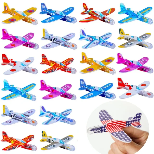 20-100 pièces/sac planeurs avions mousse assembler avion jouets enfants cadeaux d'anniversaire faveurs de fête enfants prix scolaires Goodie remplisseurs 1