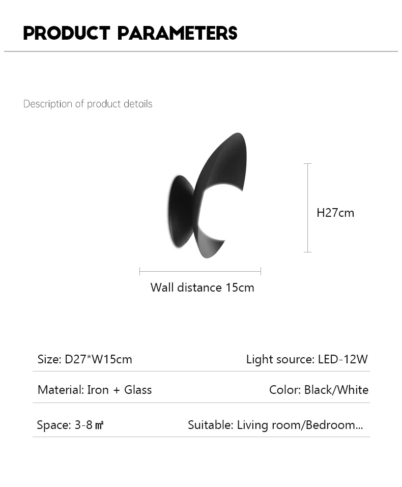 black wall lights Nordic Minimalist Room Decor Wall Light For Bedroom Industrial Chandelier Bedside Ceiling Lamp Mirrors Aisle Corridor Sconces wall sconce lighting