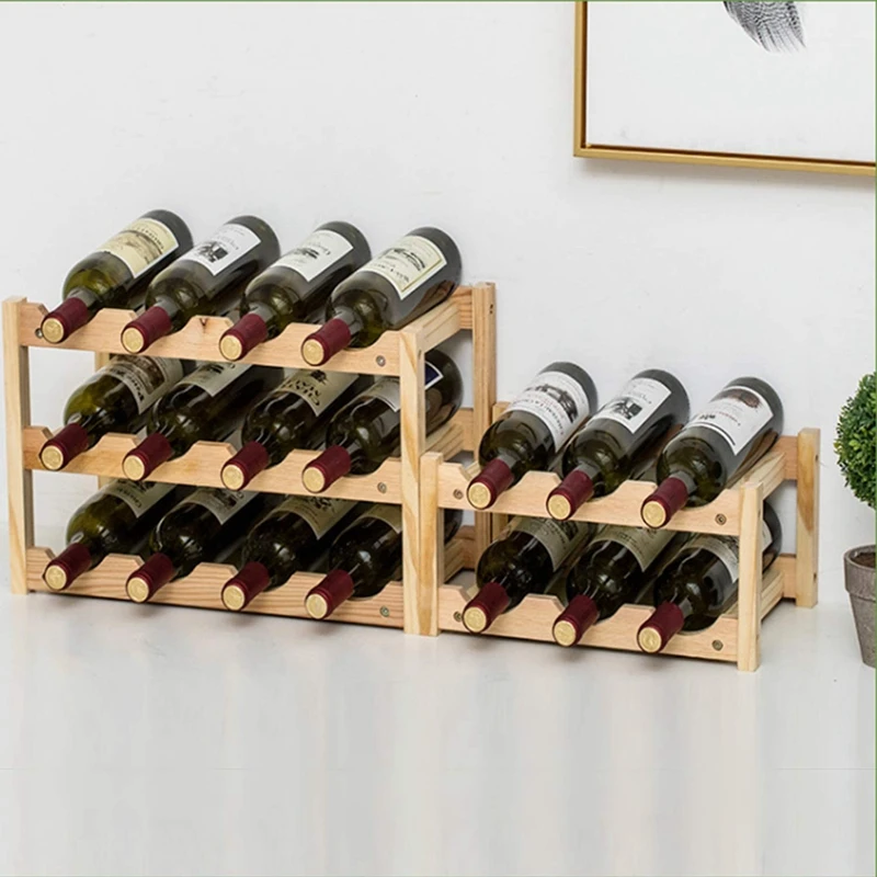 HGSW-Bamboo Wine Rack,Wine Racks Free Standing Floor,Wine Racks ,Wine Countertop For Home Kitchen,Bar