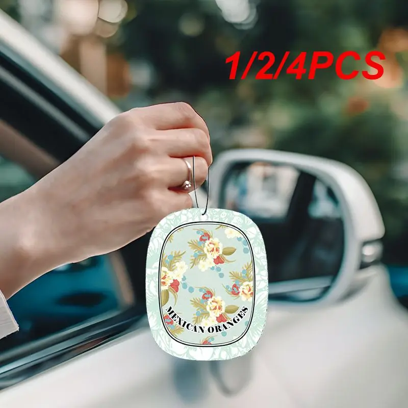 

1/2/4 шт. автомобильные принадлежности, бумажные подвесные украшения с ароматом без запаха, разноцветные, не резкие, однотонные украшения для автомобиля, портативные автомобильные аксессуары