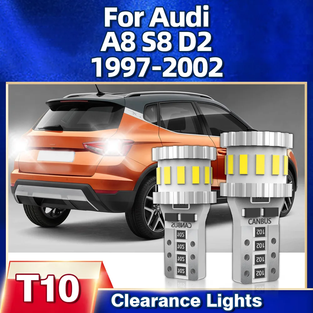 

2Pcs 360 Degree Lighting Canbus T10 W5W LED Clearance Lamp 12V Car Parking Light For Audi A8 S8 D2 1997 1998 1999 2000 2001 2002