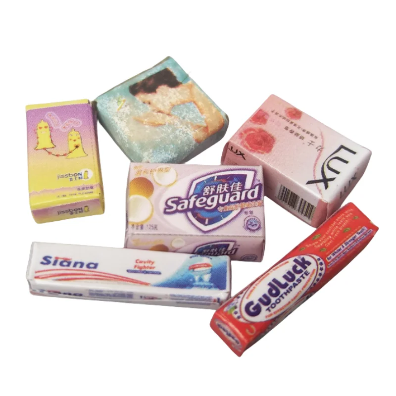 Mini Daily Wash Paper Soap Mask Charm Toothpaste Toothbrush Doll House Diy Decoration Stationery for Barbie Blythe Doll Use