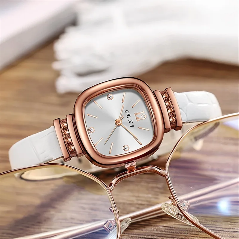 

Minimalist Women Watches with Leather Watch Strap Fashionable Simple Style Ladies Quartz Wristwatch Relógio Feminino 시계