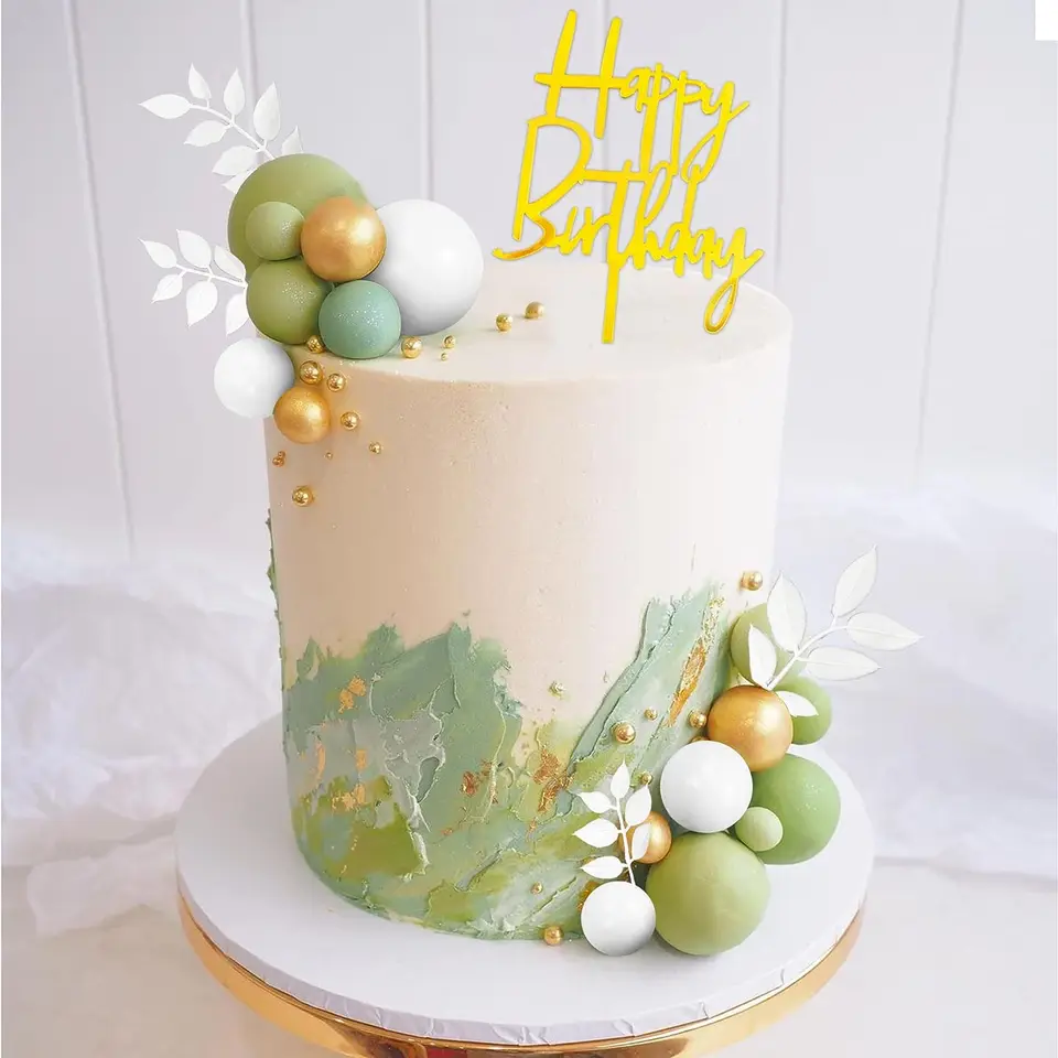 45 Stück Tortendeko Kugeln - Bunte Cake Topper Für Geburtstag & Hochzeit