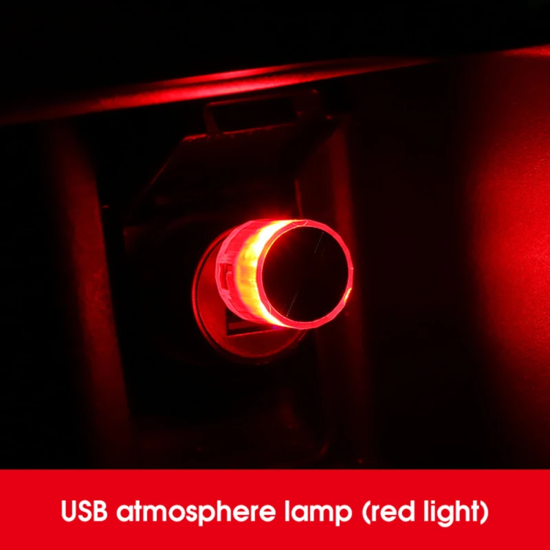 Mini USB LED Car Ambient Night Light Lamp