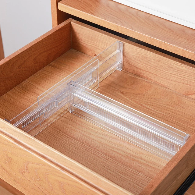 Separadores de cajones transparentes de 4/8 piezas, organizador de armario  ajustable para almacenamiento de ropa, separadores de cajones de cocina -  AliExpress