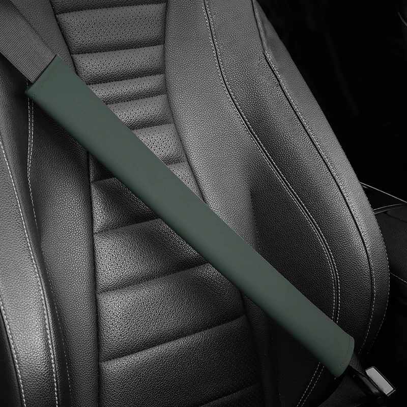 48cm Extended Car Seat Belt Cover Shoulder Pad Soft Microfiber Leather Comfort Neck Cushion Protector Auto Interior Accessories