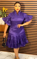 Elegant African Dresses for Women Flare Sleeve Africa Clothing Wedding Party Long Dress Dashiki Ankara Outfits Robe Plus Size