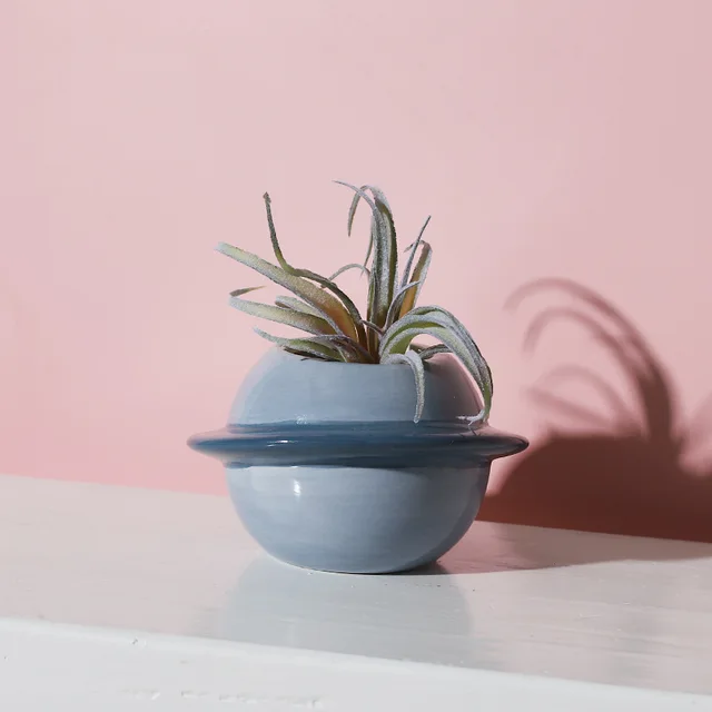 Kreatív Bolygó Kerámia Edény Zamatos Edények Erkély Dekorációk Macetas De Ceramica Asztali Dekoráció Mini Növényi Virágcserep Kert - Image 6