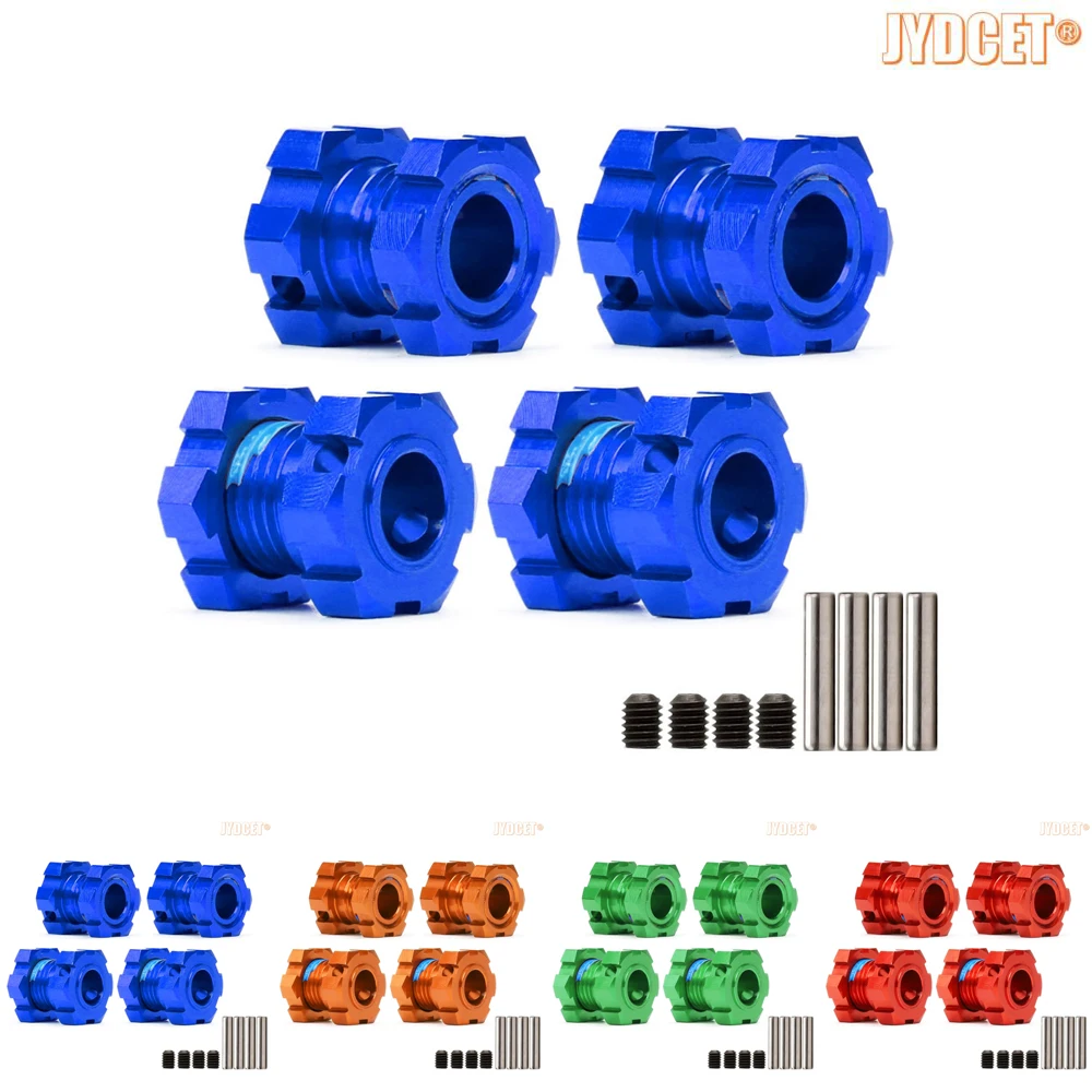 86547758Aluminum17MMSplinedWheelHubsHexAdapterNutspinsforRC
