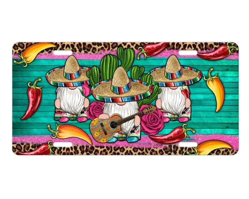 

Siesta Gnomes Aluminum Front License Plate