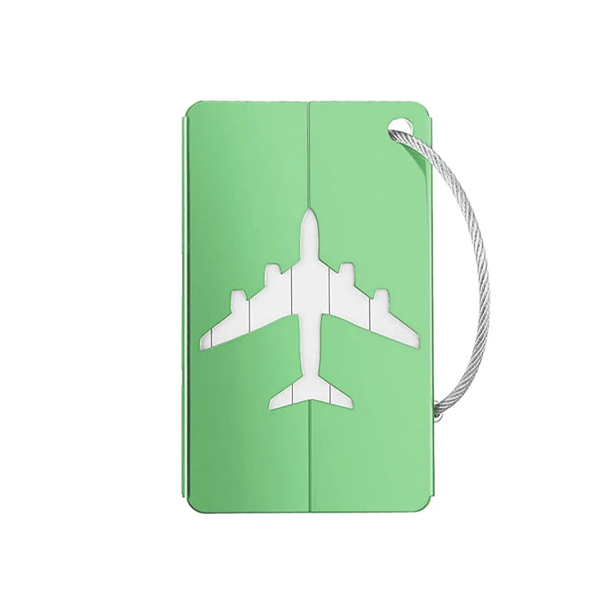 Aluminiumlegierung Reisegepäckanhänger Hängeetikett Kofferanhänger Flugzeug-Namensschild mit ID-Karten Anti-Verlust Einfarbiges Reisezubehör – Detail 20