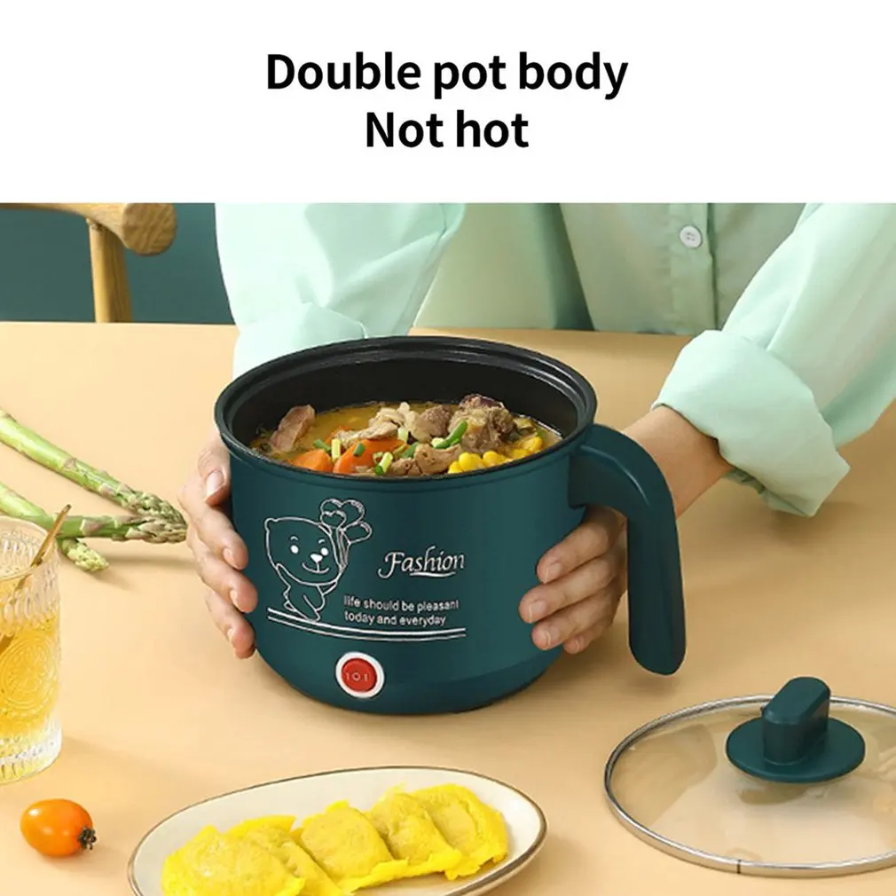 

Electric Cooking Pot Multifunctional Non-stick Pan Household 1-2 People Hot Pot Double Layer Electric Rice Cooker Machine