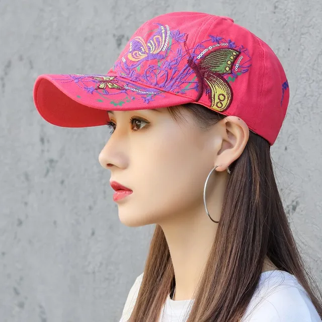 Butterfly Embroidered Baseball Cap 1