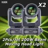 2Pcs/lot YUER 200W Power Bright Beam Spot Moving Head Stage Lighting 18 Prisms Rainbow Effect Dj Wedding Party Disco Gobo Light 1