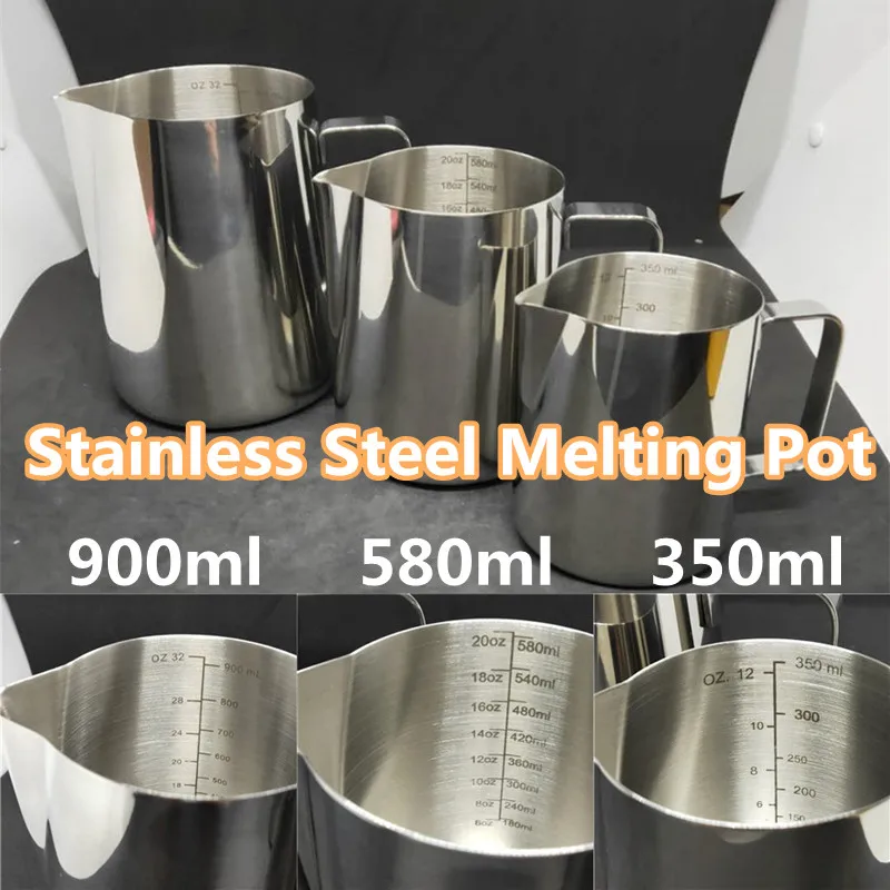 350/580/900mL Melting Pot Stainless Steel Coffee Cup Milk Jug Boil
