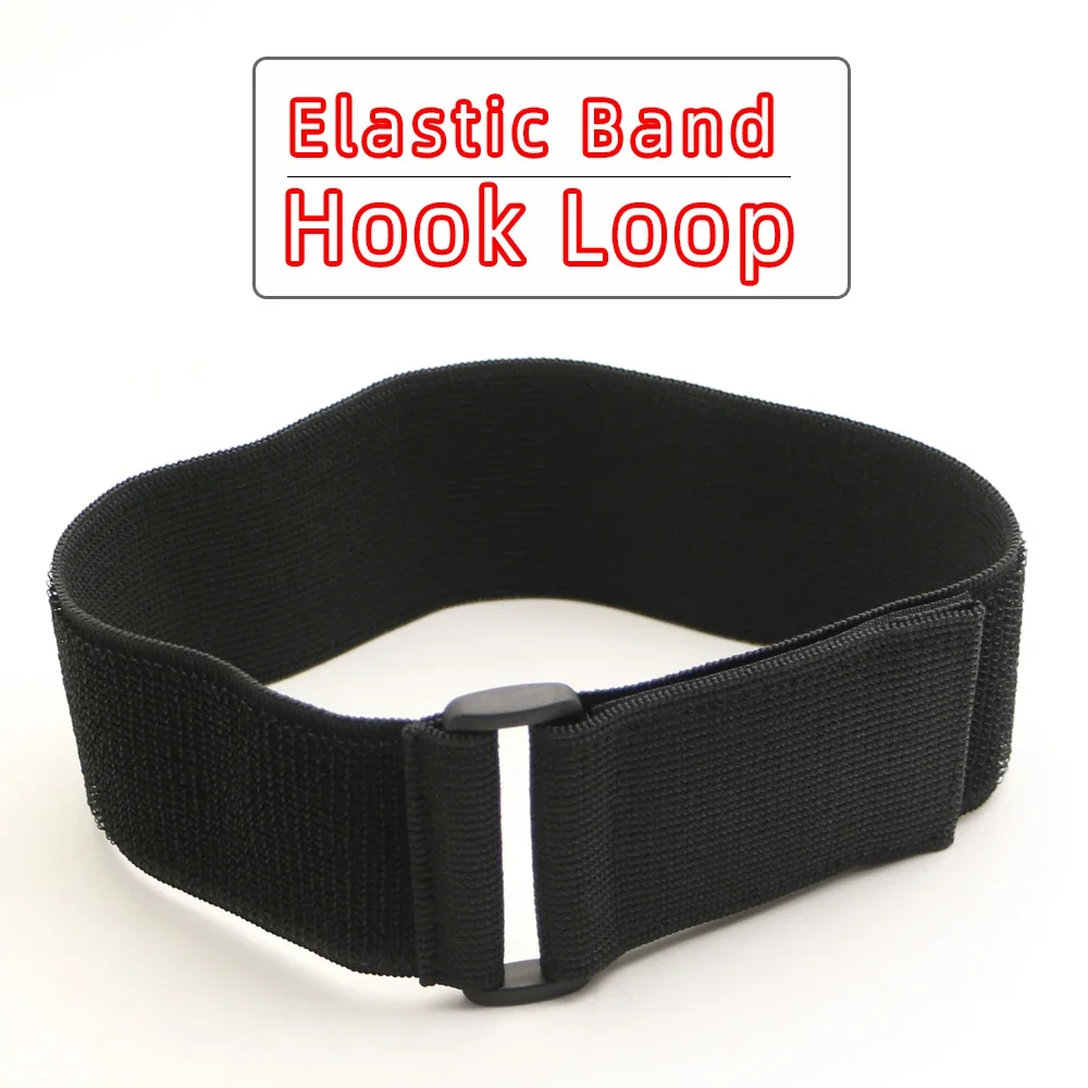 Customizable Elastic Hook and Loop Nylon Strap with Reverse Buckle