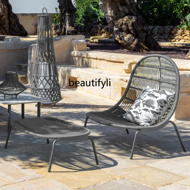 

Outdoor Sofa Balcony Small Table and Chair Coffee Table Outdoor Outdoor Courtyard Single Nordic Sunshine Room