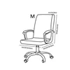Velvet Office Chair Cover Computer Swivel Seat Cover Modern Elastic Chair Anti-slip Washable Slipcovers Removable Dust Covers 2