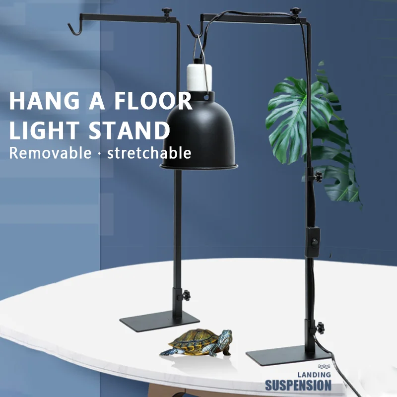 Accessories for Reptiles Heat Lampstand Turtle Breeding Tank Lizard Heat Lamp Stand Adjustable Floor Lampstand Light
