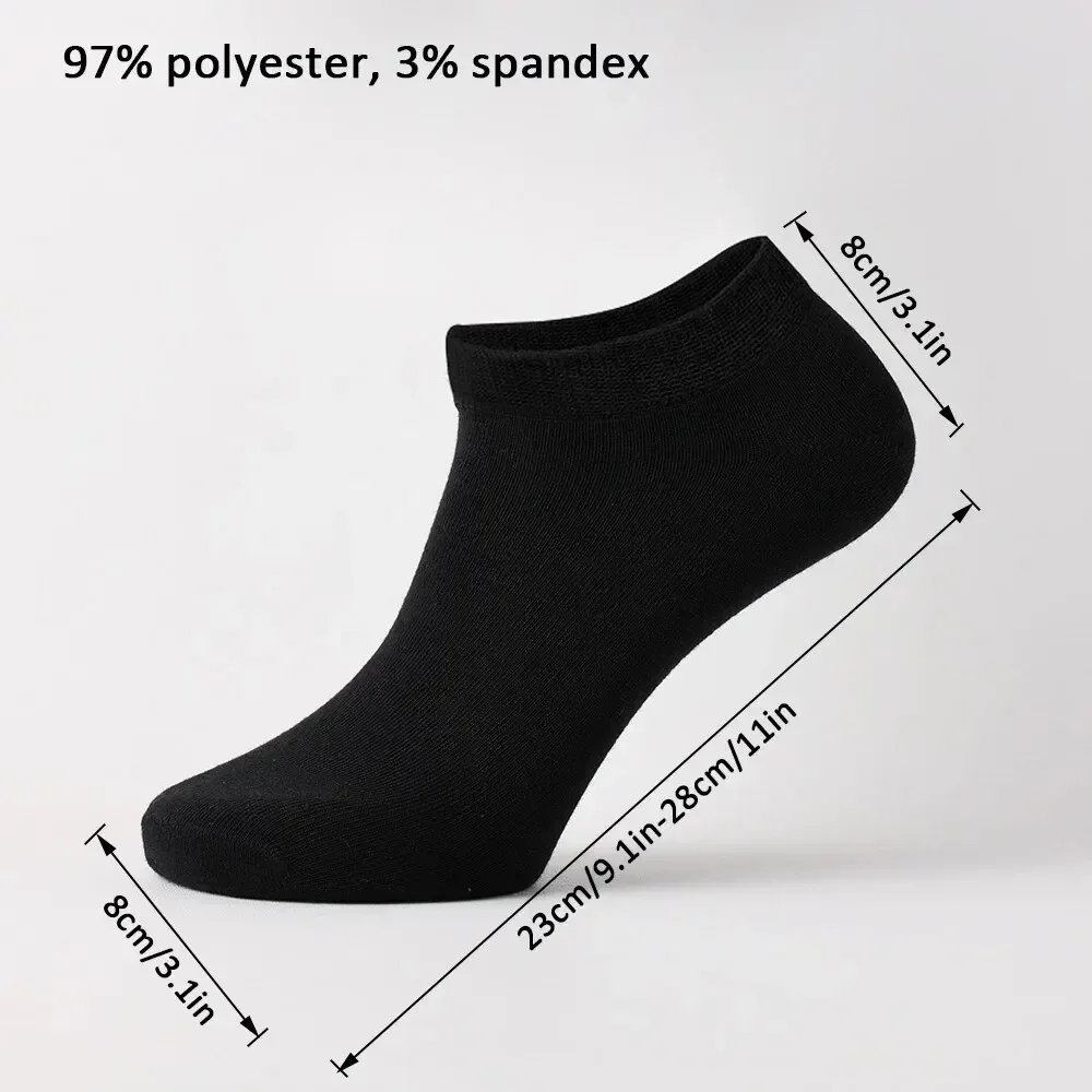 Solid Ankle Socks Meias de tornozelo unisex cor s&oacute;lida Meias de barco casuais femininas tornozelo corte baixo macias e leves