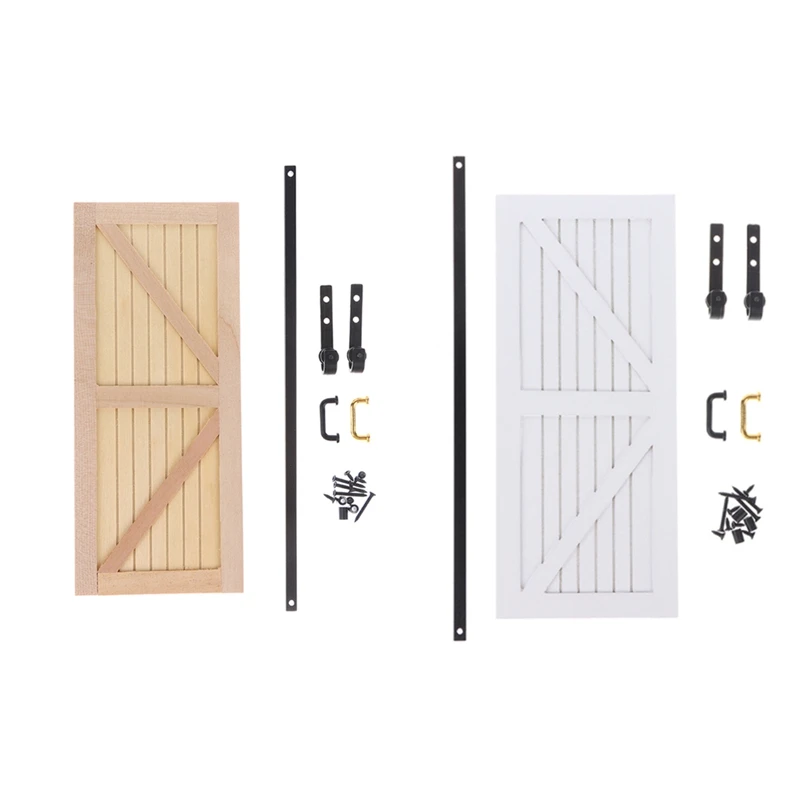 

1:12 миниатюрная раздвижная дверь для кукольного домика, набор слайдов для раздвижных дверей, подвесная рельсовая система, роликовая дорожка, игрушка-Прямая поставка