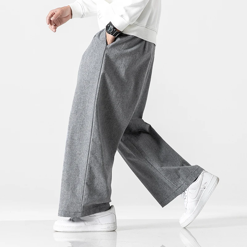 

Linen Chinese Spring 2023 Cotton Style Pants Summer Vintage Men's Straight Casual Male Loose Stripe Wide Leg