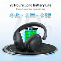 Baseus Wireless Headphones Bluetooth 5.3 HIFI Level Earphone 40mm Driver Foldable Over Ear Headsets 70H Playtime Spatial Audio - Image 3