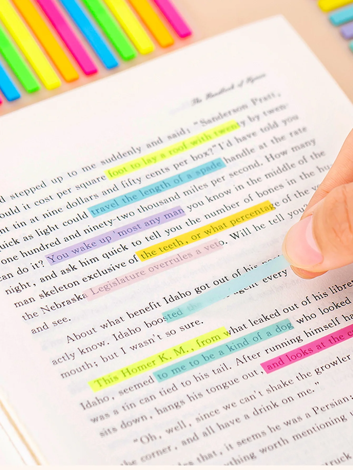 

PET Indicator Label Index Stick Small Narrow Sticky Notes N Times Stick Reading Notes Online Celebrity Sticky Kawaii