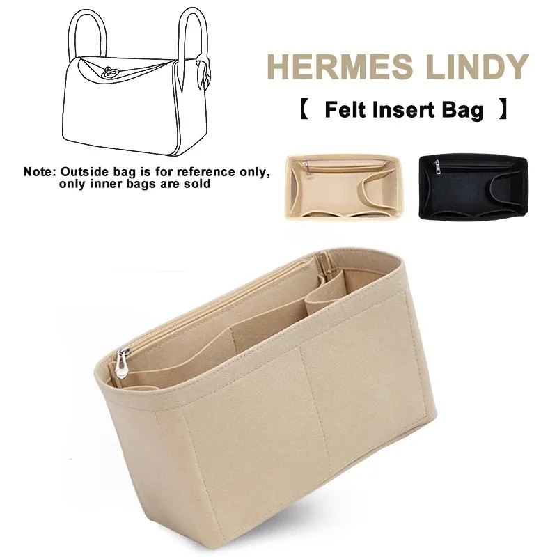 For Lindy 26 30 34 Felt Insert Organizer Bag For Makeup Women's Handbag Travel Inner Portable Cosmetic Storage Bag