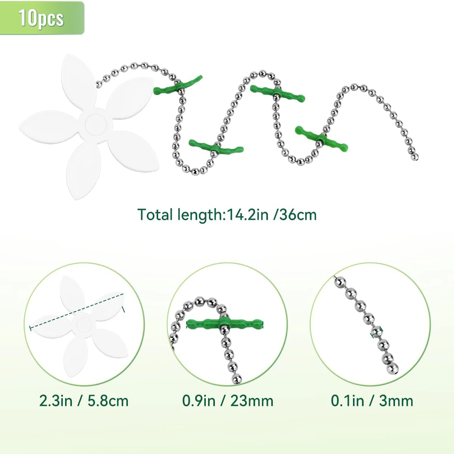 1/5/10Pcs Flower Shape Shower Drain Sink Remover Hair Filter Chain Hook Catcher Strainer Hair Snare for Bathroom Kitchen Bathtub 6