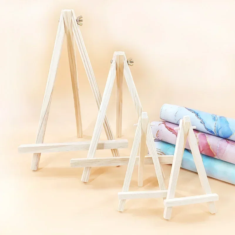 1/5pcs Natural Wood Mini Easel Frame Tripod Display Meeting Wedding Table Name Card Stand Display Holder Children Painting Craft 5
