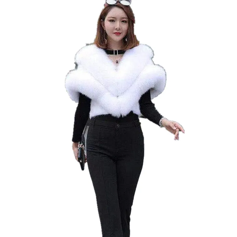 Женская шаль из натурального Лисьего меха