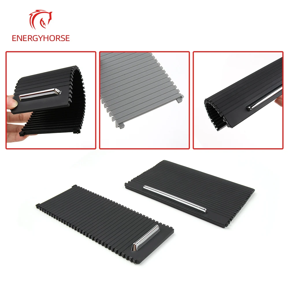 Interior Car Center Console Drink Cup Water Holder Roller Shutter Blind Cover Plate For Skoda Superb 2009- 3T08625319B9