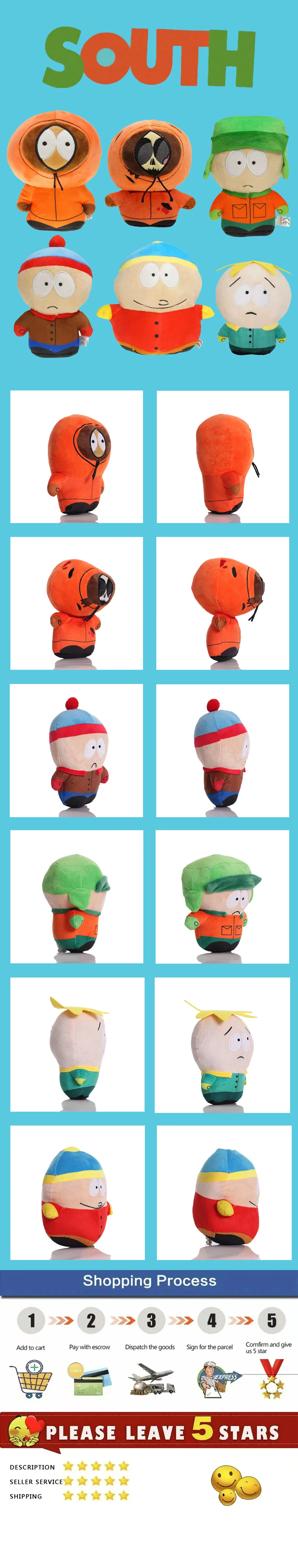 South Park Plush Dolls Stan Kyle Kenny Cartoon Stuffed Animals_voghion.com