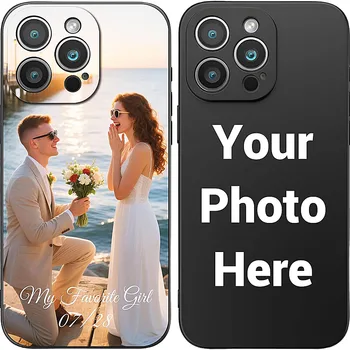 Custom Matte Case For iPhone 17 16 15 14 13 12 11 Pro Max Mini SE XS XR 7 8 Plus DIY Personalized Photo Picture Soft Cover Funda