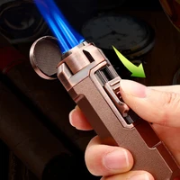 JOBON 3 Blue Flame Butane Gas Cigar Lighter Retro Multifunctional Outdoor Windproof Turbo Jet Lighter Men's Gift 2