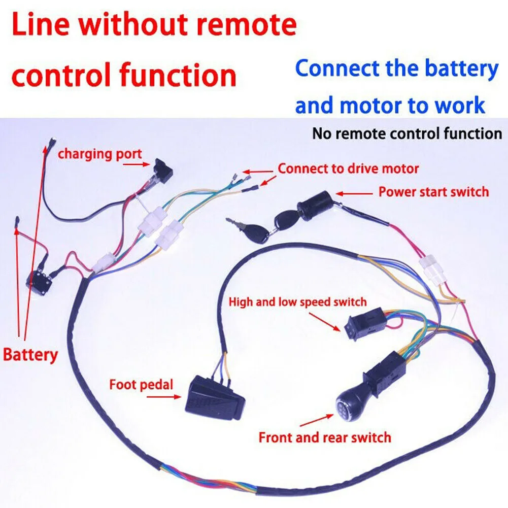 1set DIY Wire Switch Receiver RC Kit With 2.4G Remote Control Baby Electric Car Controller For Kids Electric Car Modified