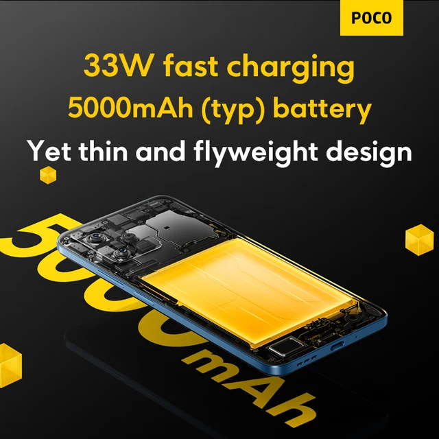 POCO X5-Téléphone portable 5G, version globale, 128 Go, 256 Go, 120Hz, AMOLED DotDisplay, Snapdragon 695, NDavid, 33W, charge rapide, appareil photo 48MP 3