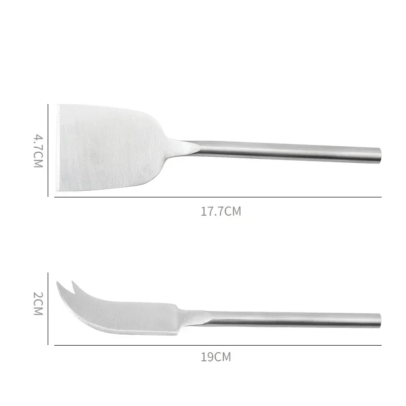 3pcs Cheese Knives Set Complete Stainless Steel Multi-Use Slicer Butter Cutter Divider Baking Tools Cheese Spatula