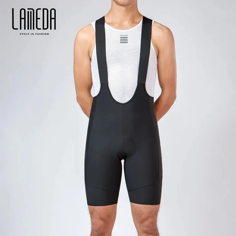LAMEDA Fietsshirts Ademend voor heren Korte Mouw, Zwart-goud