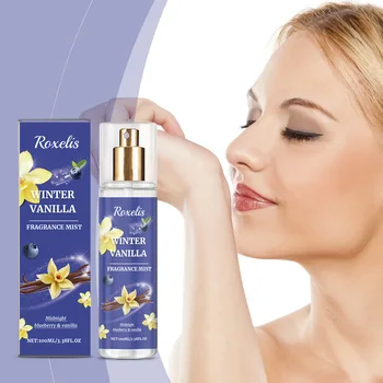 The Blueberry and Vanilla Scented Body Spray releases a unique and captivating fresh fragrance, with a long-lasting scent. It's a light, niche perfume.