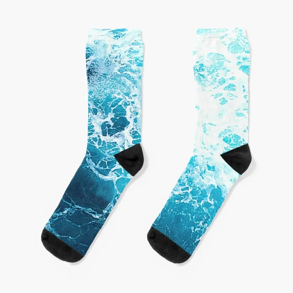 

Blue Ocean Waves Socks gift summer cool set Men's Socks Luxury Women's