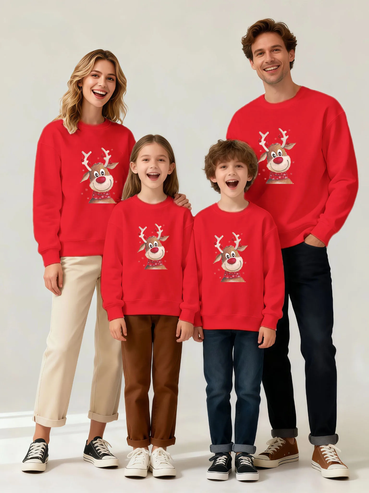 Family Matching Clothes Winter Autumn Sweater Long-sleeved Shirt Christmas Clothes Mom Dad Kids Christmas Pajamas Family Look 1 Family Matching Clothes Winter Autumn Sweater Long-sleeved Shirt Christmas Clothes Mom Dad Kids Christmas Pajamas Family Look 1