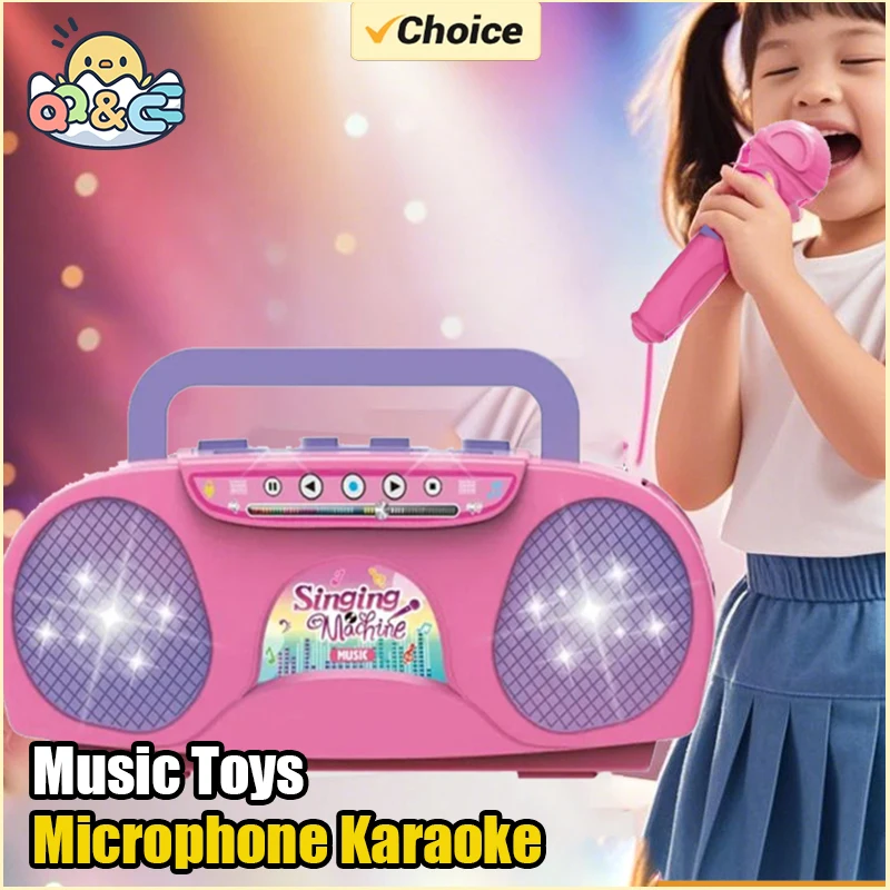 Kids Plastic Microphone Karaoke Machine Music Instrument Toy