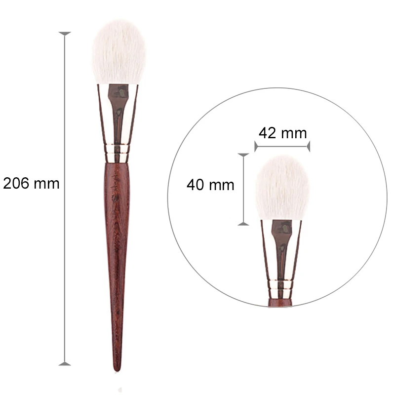 Shoushoulang Professional Handmade Make Up Brush Angled Blush Blusher Brush HZ1005 Soft Saikoho Goat Hair Makeup Brushes 6