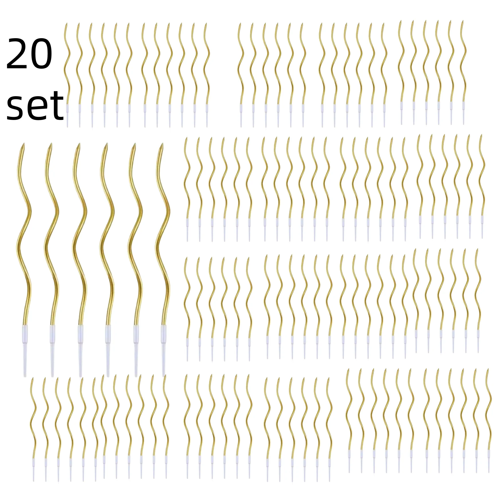 Set of Elegant Spiral Celebration Candles
