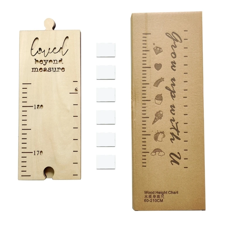 Q1QC 1Set Kids Height Growth Chart Ruler Children Height Bedroom Dormitory Household